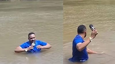 Escalofriante transmisión en vivo: periodista se mete al río y tropieza con el cuerpo de una nena desaparecida