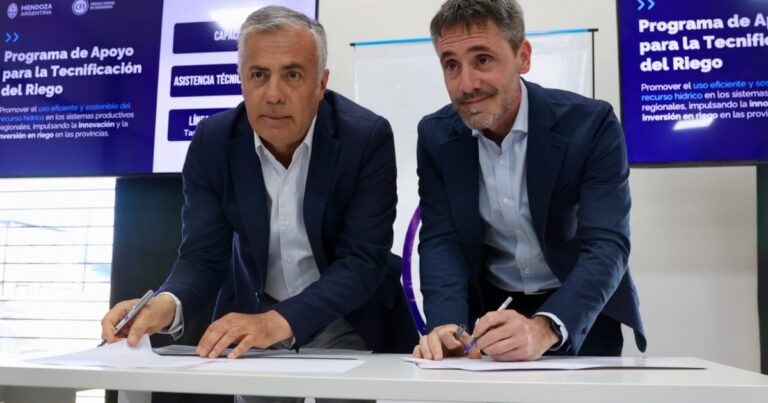 Mendoza y el CFI presentaron el programa de Apoyo para la Tecnificación del Riego