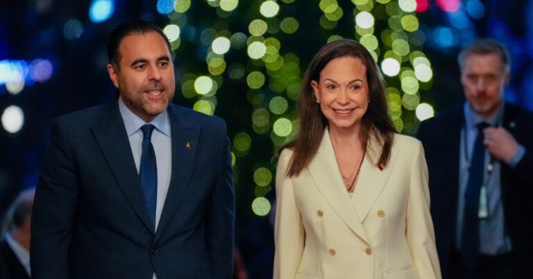 Machado llegó a Oslo pero no hubo presencia de ningún funcionario de Trump