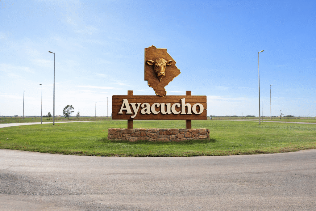 Una idea a tomar: un cartel identificatorio en el acceso de rutas 29 y 74