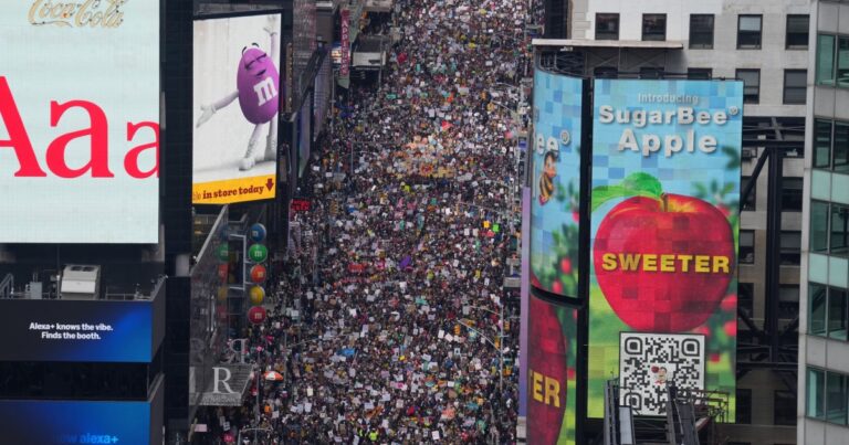 Millones de norteamericanos protestaron contra la guerra de Trump y Netanyahu