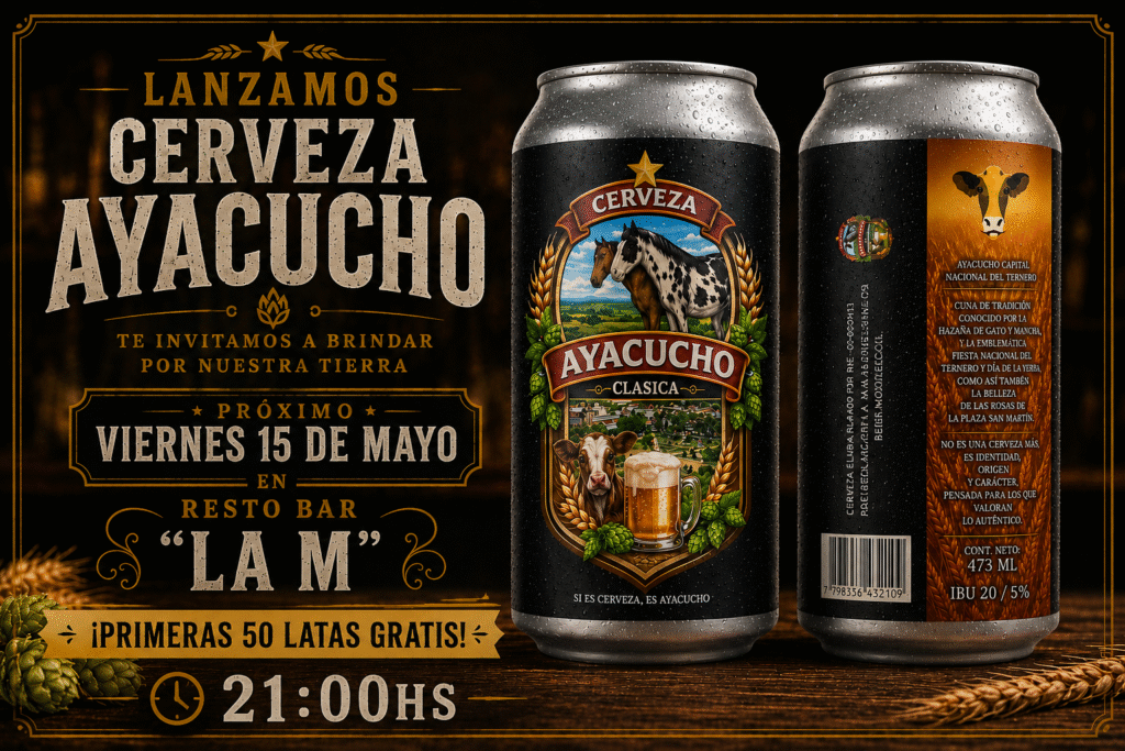 Ayacucho tendrá su propia cerveza: lanzan “Cerveza Ayacucho” con una propuesta que busca identidad local