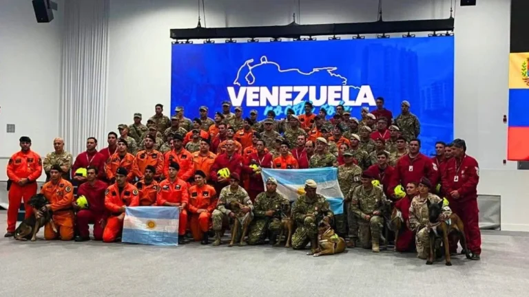 FINALIZÓ LA PARTICIPACIÓN DE LA BRIGADA PUMA USAR ARG-13 EN VENEZUELA Y RECIBIÓ UN RECONOCIMIENTO POR SU LABOR
