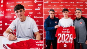 Juanmi Arrayago firmó su primer contrato profesional con Independiente: “Es un sueño cumplido”